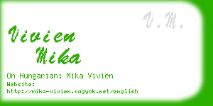 vivien mika business card